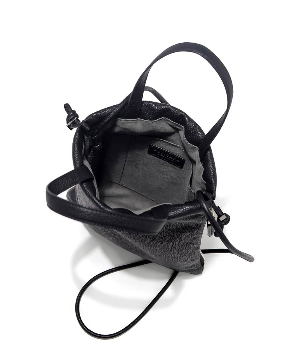 フジタカ フィノ レザー巾着ミニバッグ 2WAY