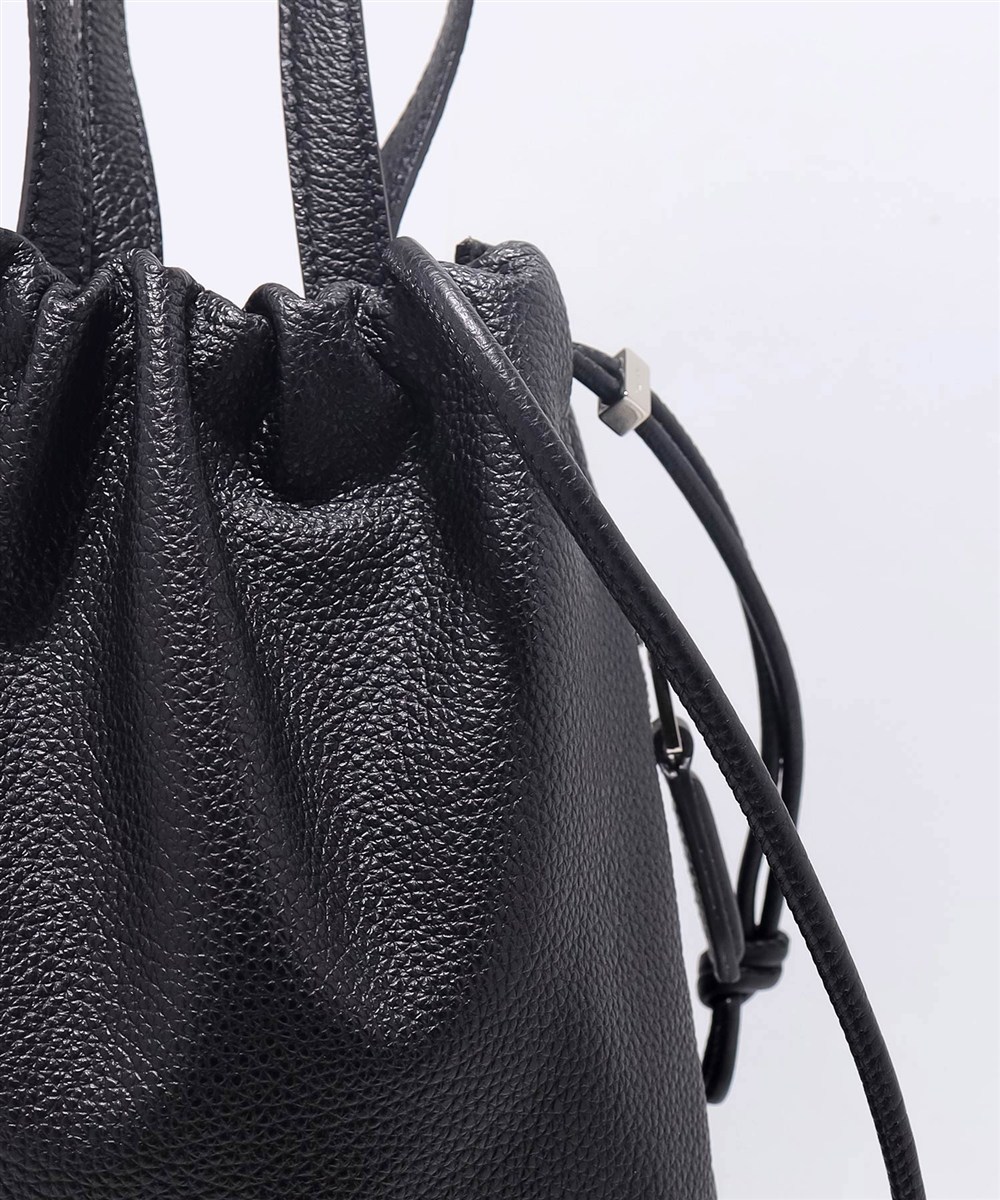 フジタカ フィノ レザー巾着ミニバッグ 2WAY