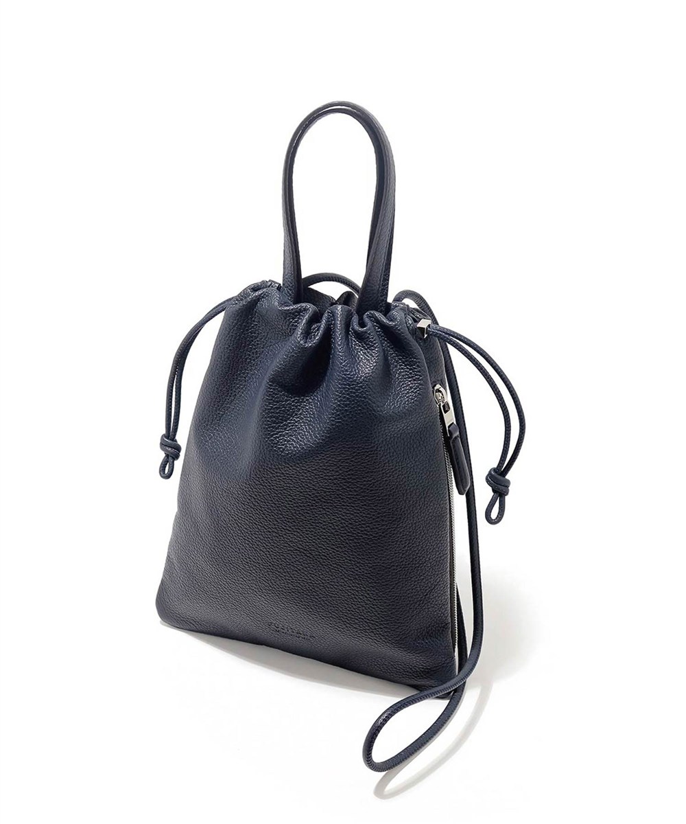 フジタカ フィノ レザー巾着ミニバッグ 2WAY