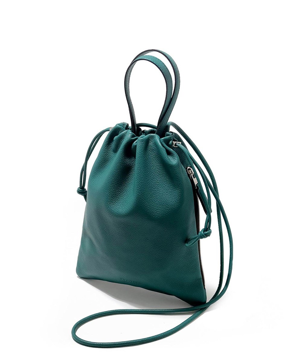 フジタカ フィノ レザー巾着ミニバッグ 2WAY