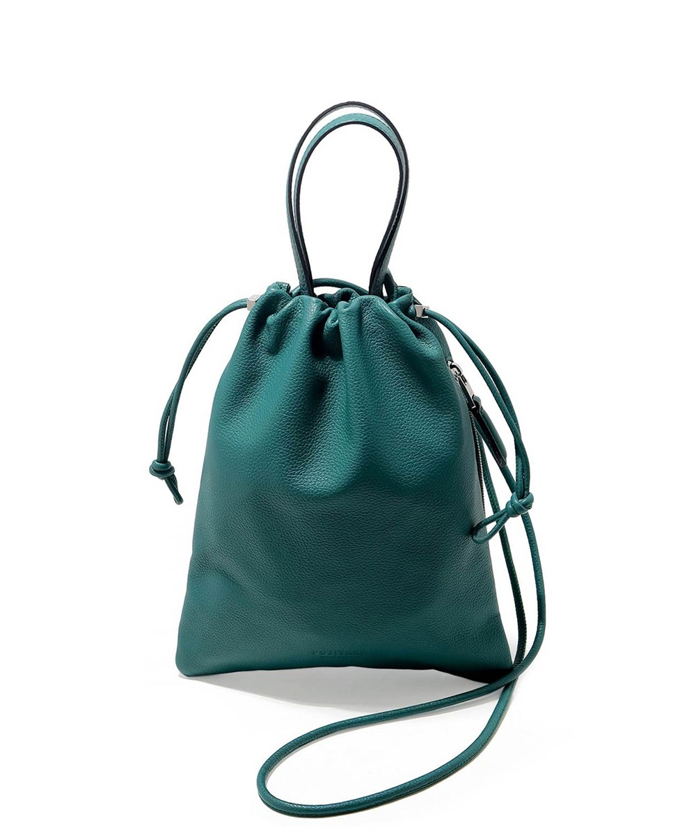 フジタカ フィノ レザー巾着ミニバッグ 2WAY