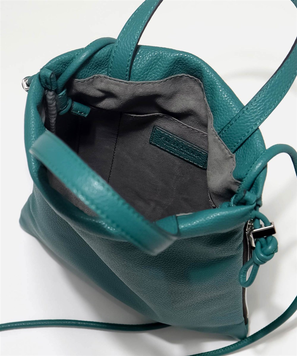 フジタカ フィノ レザー巾着ミニバッグ 2WAY