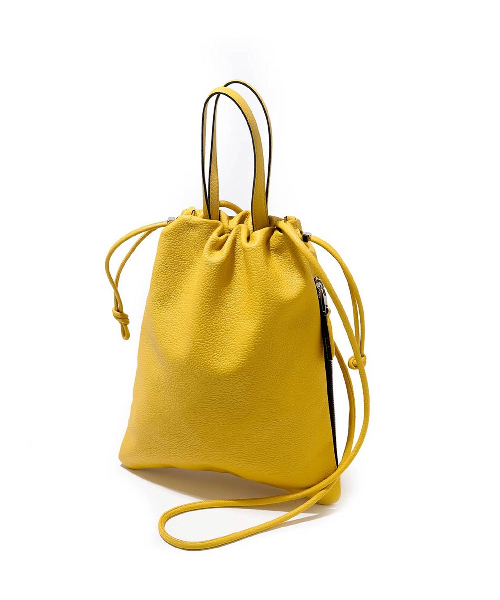 フジタカ フィノ レザー巾着ミニバッグ 2WAY