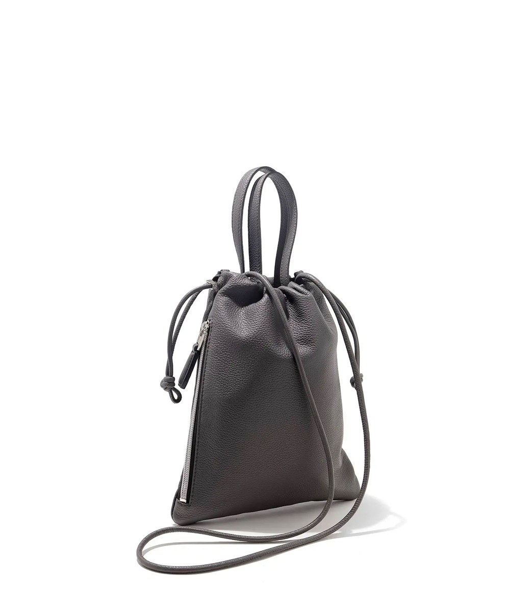 フジタカ フィノ レザー巾着ミニバッグ 2WAY