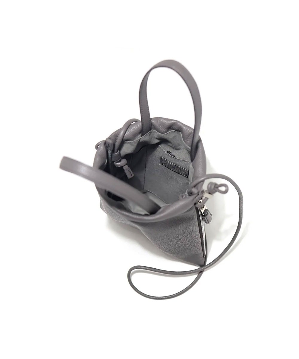 フジタカ フィノ レザー巾着ミニバッグ 2WAY