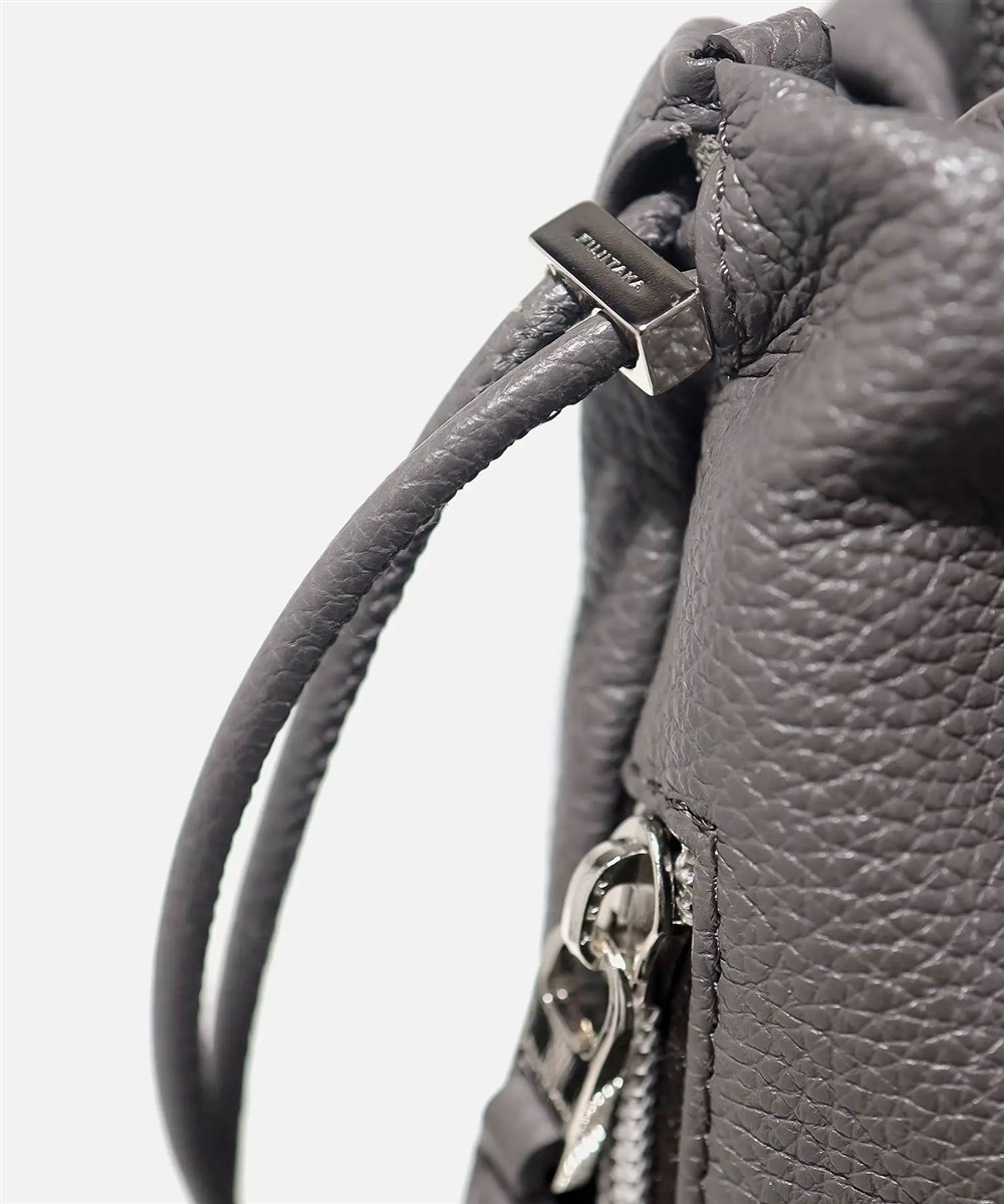 フジタカ フィノ レザー巾着ミニバッグ 2WAY