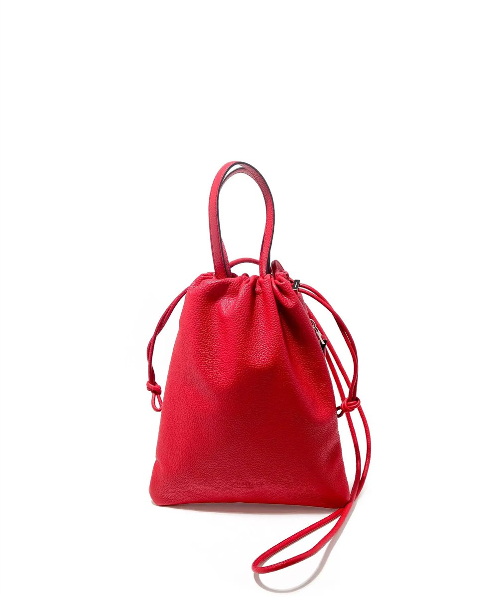 フジタカ フィノ レザー巾着ミニバッグ 2WAY