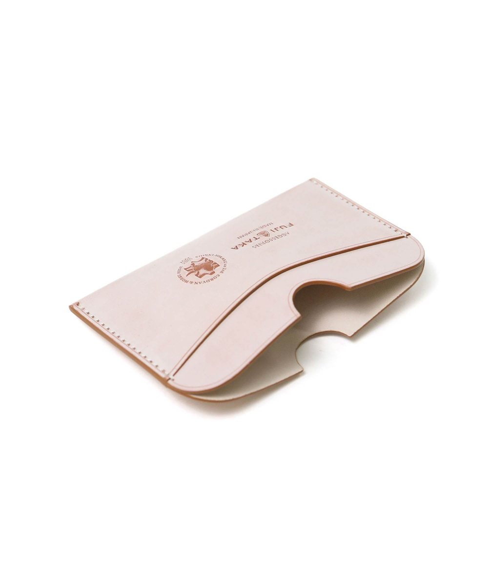 フジタカ コードバン クォーツ カードケース  薄型