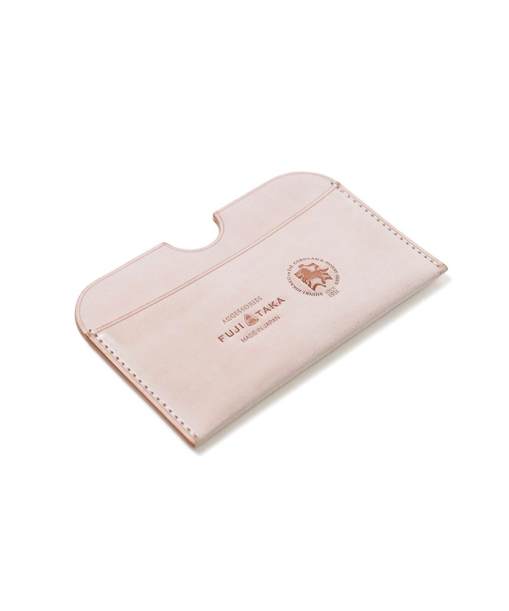 フジタカ コードバン クォーツ カードケース  薄型