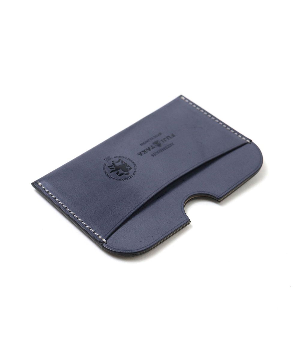 フジタカ コードバン クォーツ カードケース  薄型