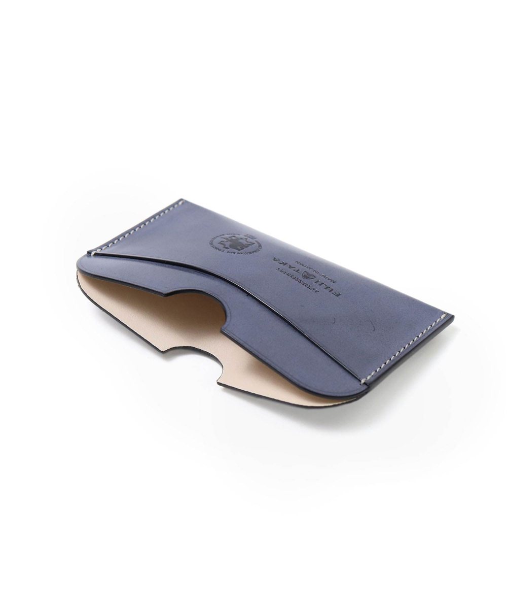 フジタカ コードバン クォーツ カードケース  薄型