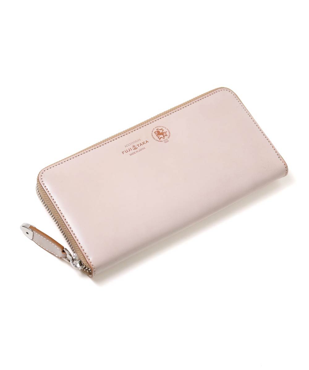 フジタカ コードバン クォーツ ラウンドファスナー長財布 カード段12