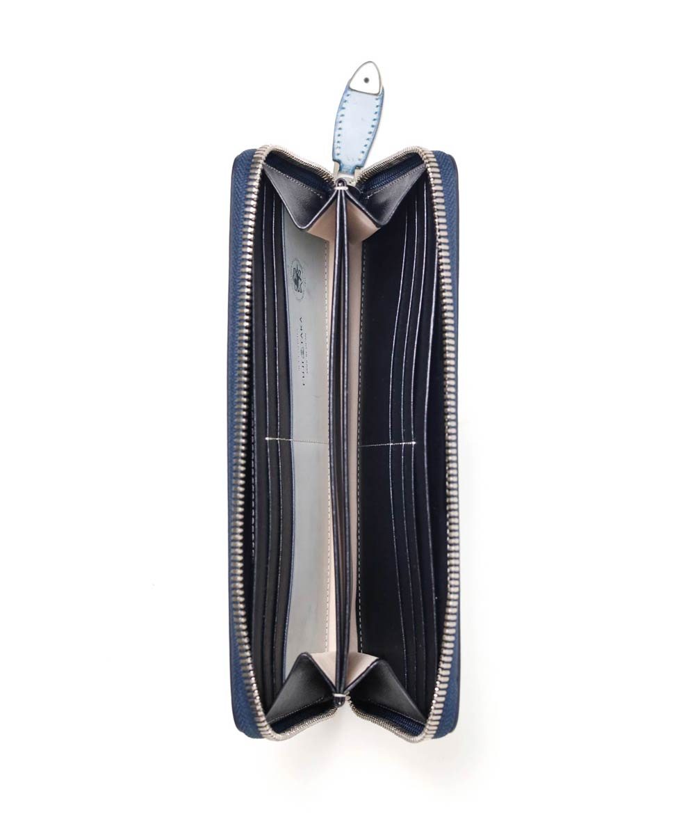 フジタカ コードバン クォーツ ラウンドファスナー長財布 カード段12