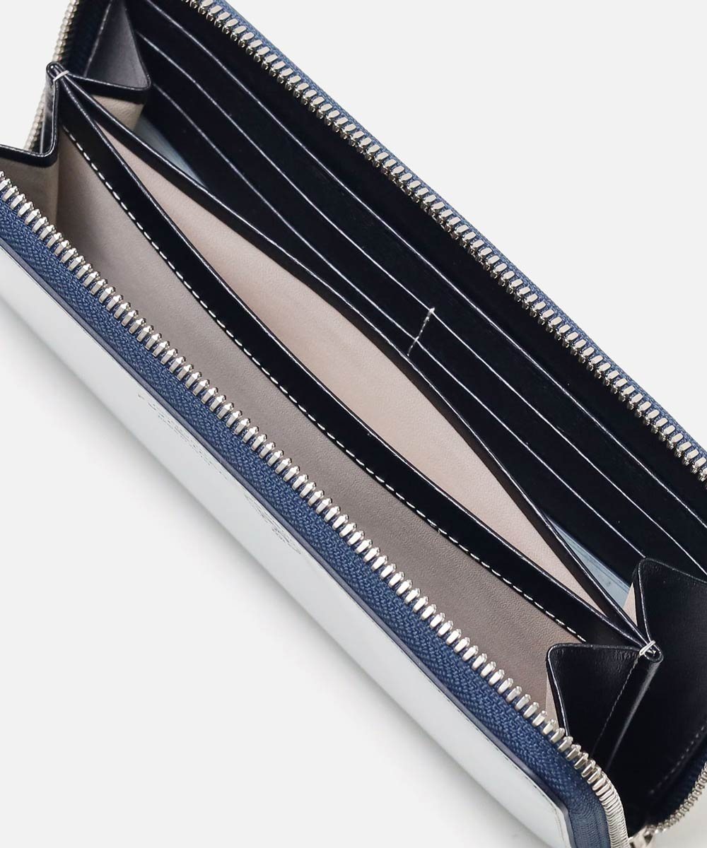 フジタカ コードバン クォーツ ラウンドファスナー長財布 カード段12