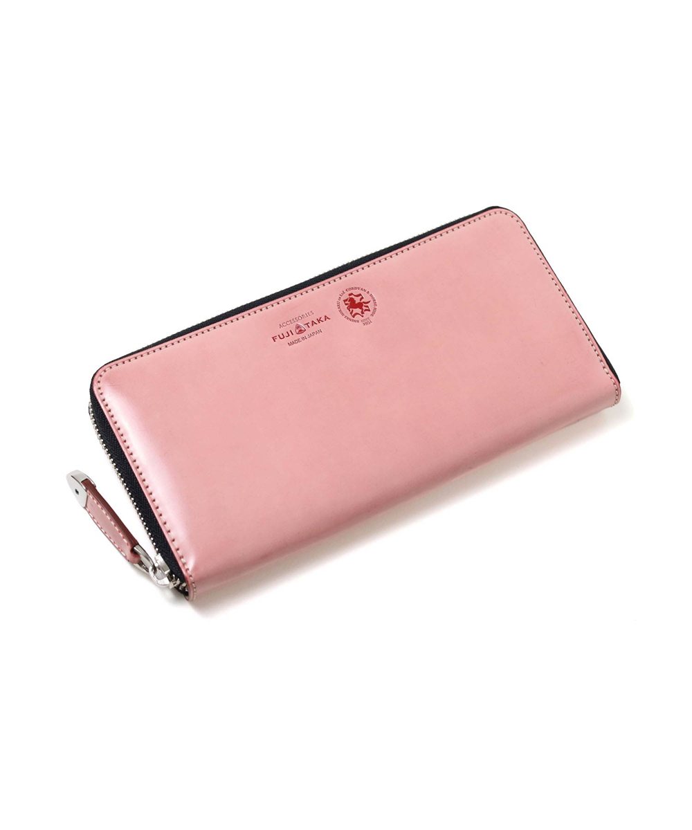 フジタカ コードバン クォーツ ラウンドファスナー長財布 カード段12