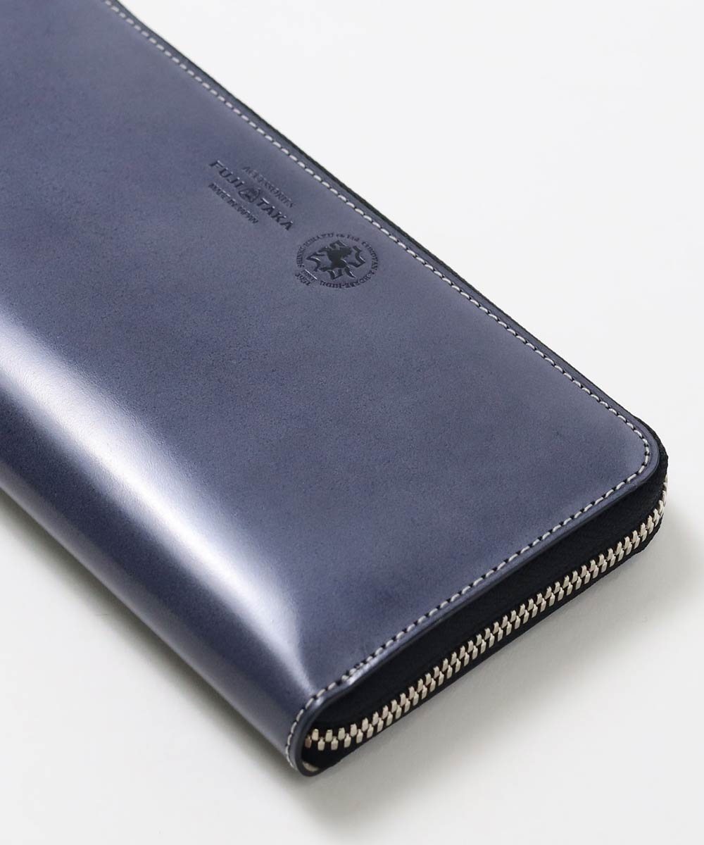 フジタカ コードバン クォーツ ラウンドファスナー長財布 カード段12