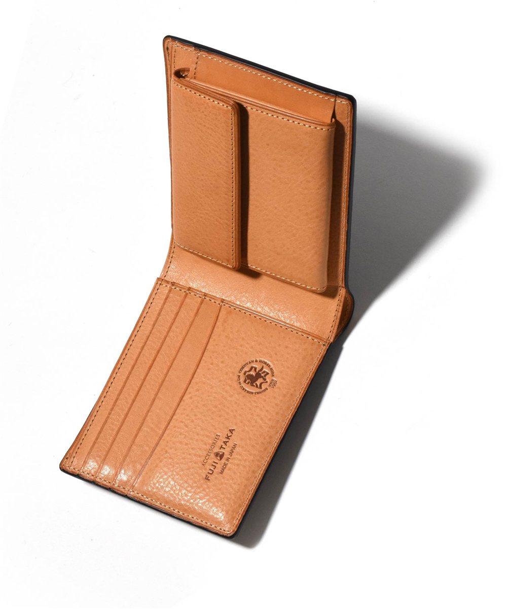 フジタカ ガーネット コードバン 二つ折り財布 カード段4