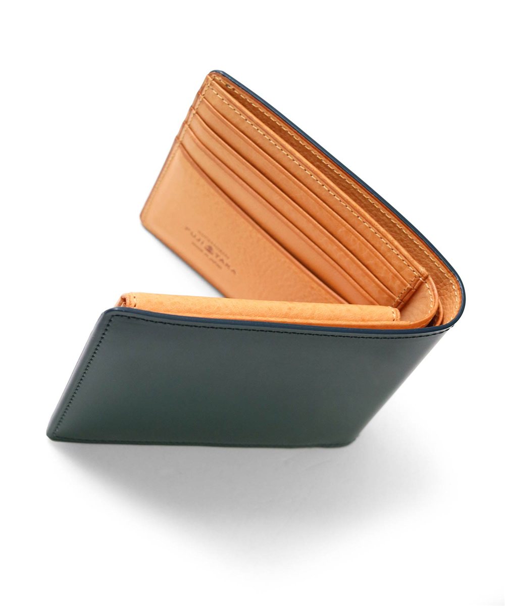 フジタカ ガーネット コードバン 二つ折り財布 カード段4