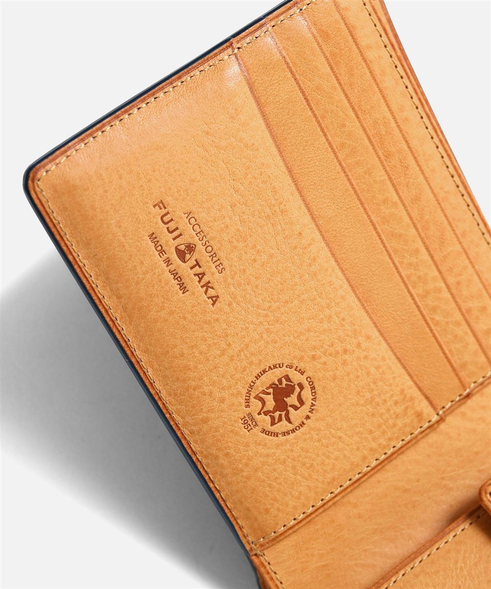 フジタカ ガーネット コードバン 二つ折り財布 カード段4