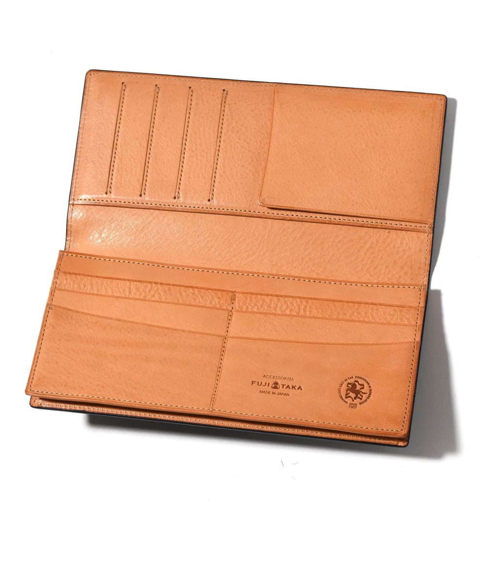 フジタカ ガーネット コードバン 純札 通しマチ 長財布 カード段10