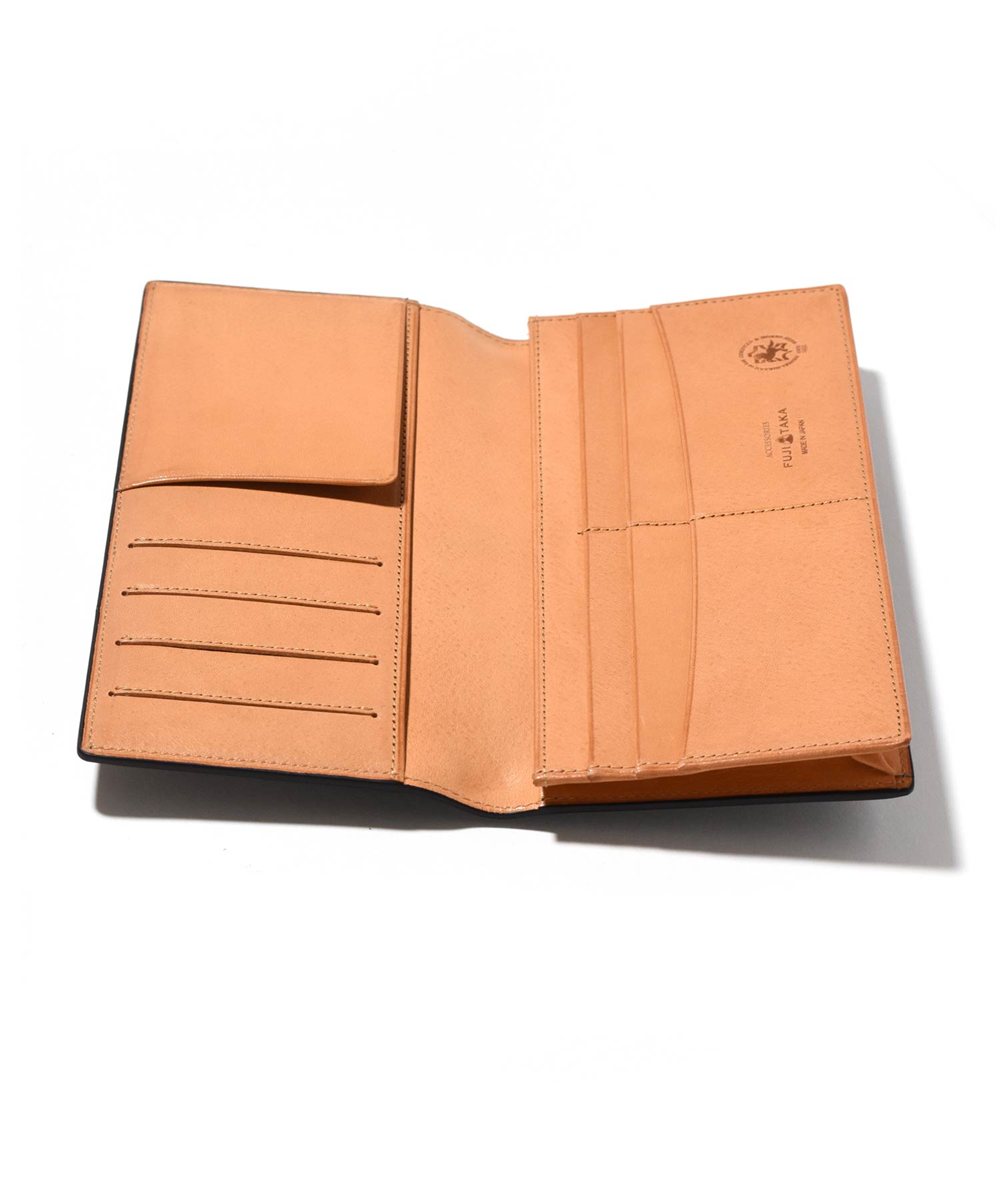 フジタカ ガーネット コードバン 純札 通しマチ 長財布 カード段10