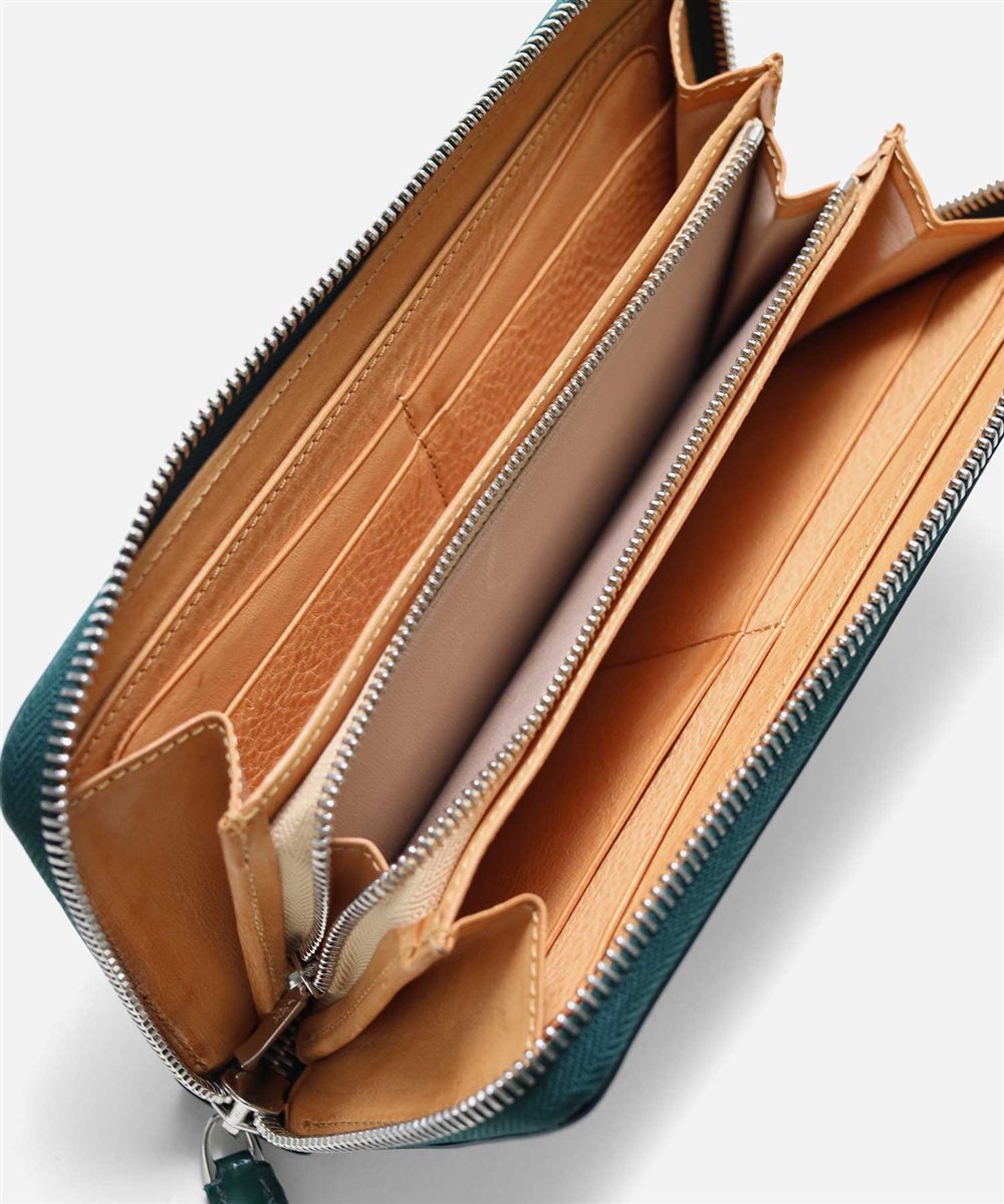 フジタカ ガーネット コードバン ラウンドファスナー長財布 カード段8