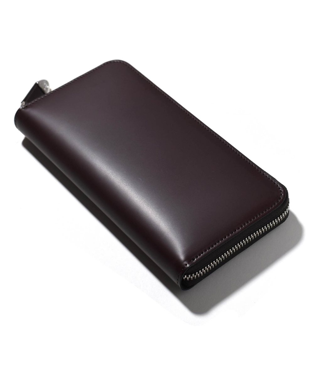 フジタカ ガーネット コードバン ラウンドファスナー長財布 カード段8