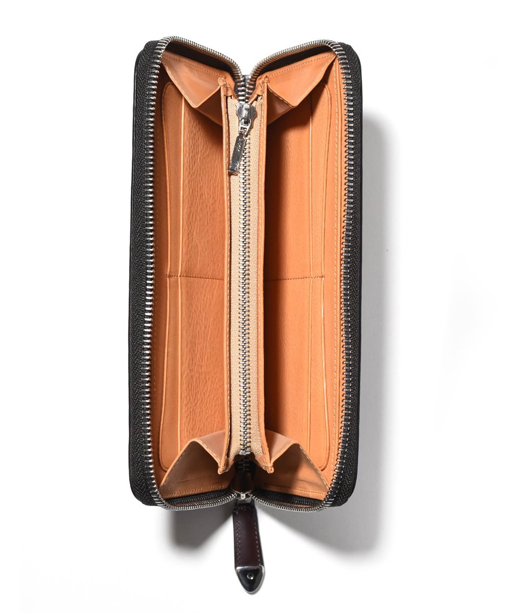 フジタカ ガーネット コードバン ラウンドファスナー長財布 カード段8