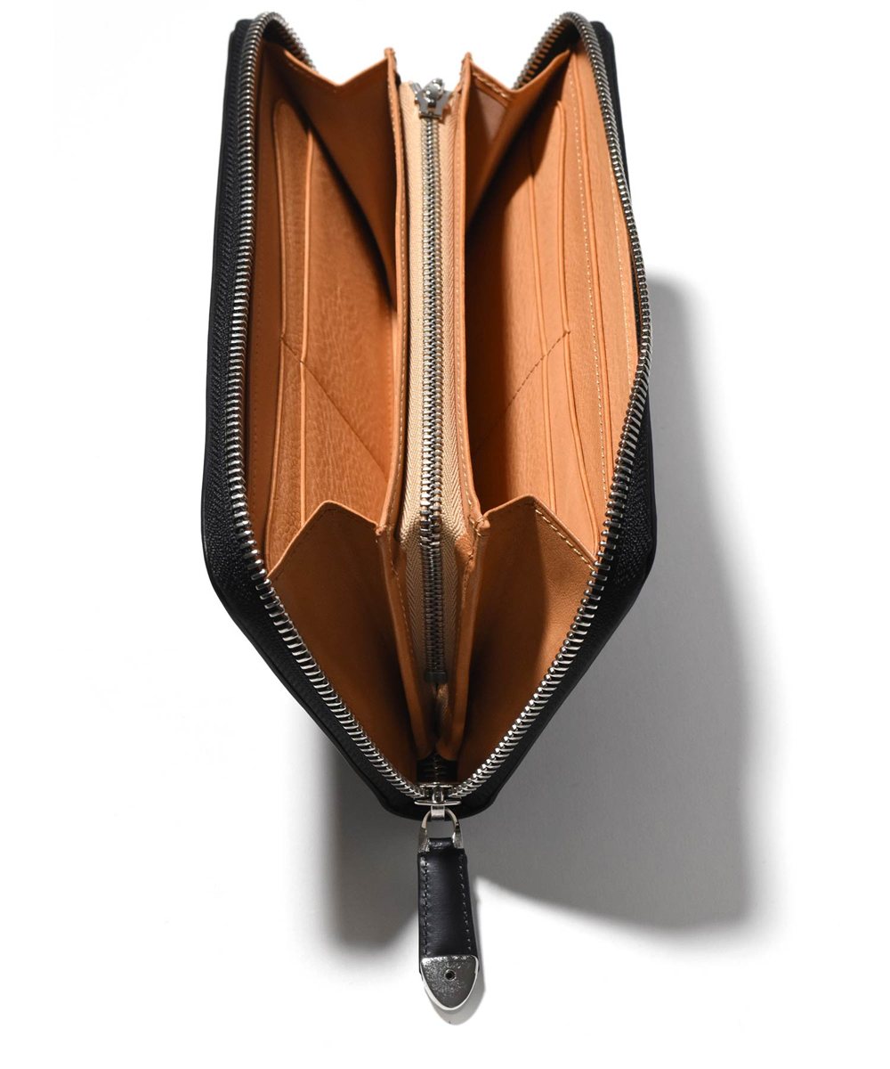 フジタカ ガーネット コードバン ラウンドファスナー長財布 カード段8