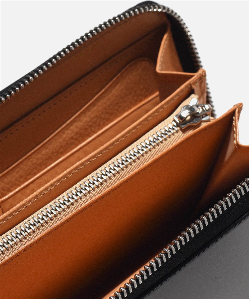 フジタカ ガーネット コードバン ラウンドファスナー長財布 カード段8