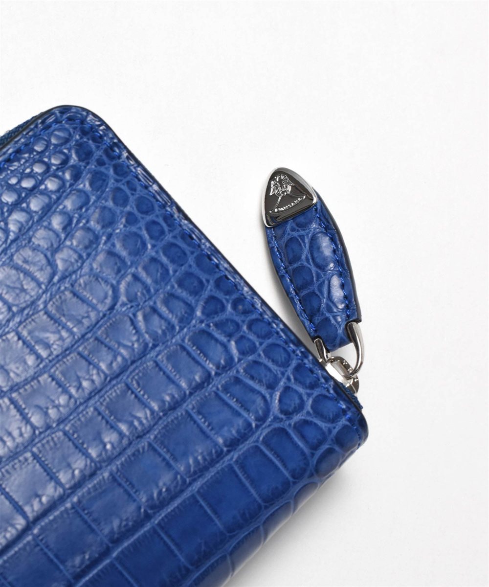 フジタカ グランブルー クロコダイル ラウンドファスナー長財布 純札 カード段12