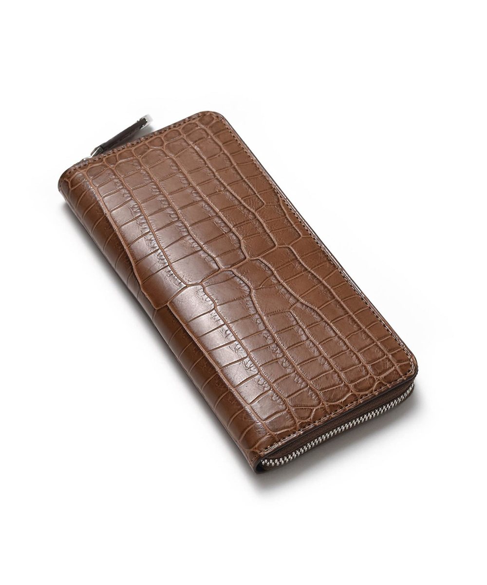 フジタカ シェルビー クロコダイル ラウンドファスナー長財布 純札 カード段12