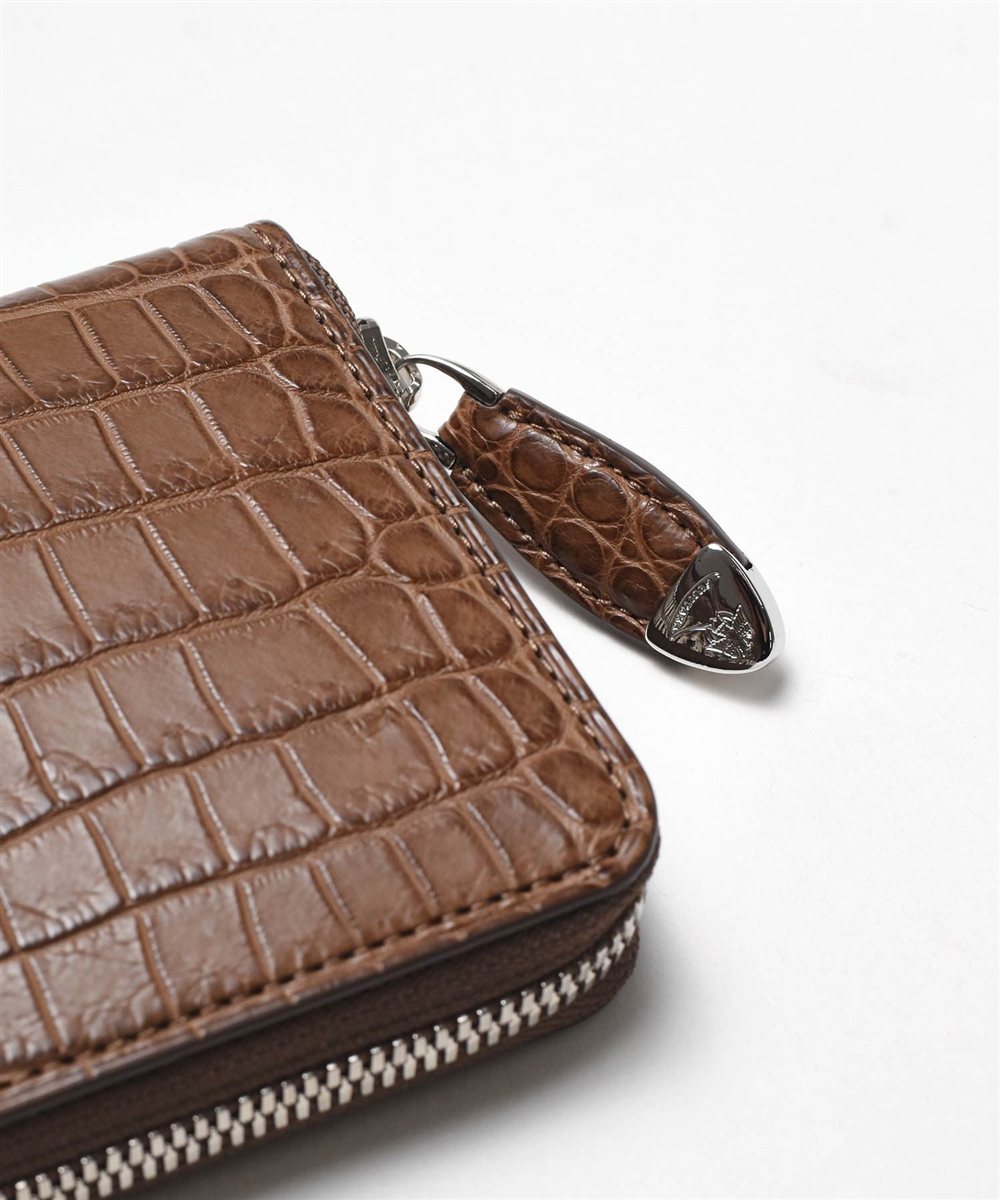 フジタカ シェルビー クロコダイル ラウンドファスナー長財布 純札 カード段12