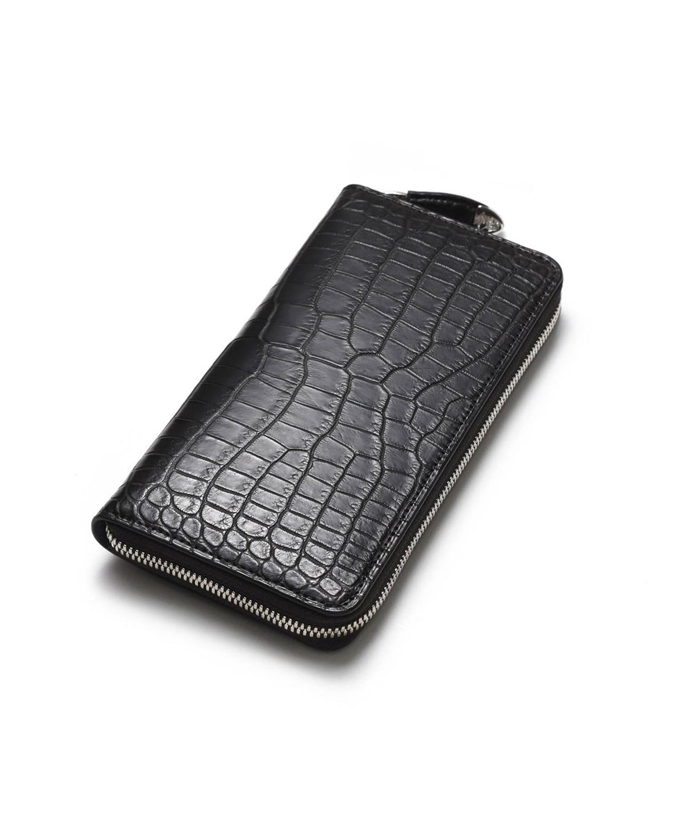 フジタカ シェルビー クロコダイル ラウンドファスナー長財布 純札 カード段12