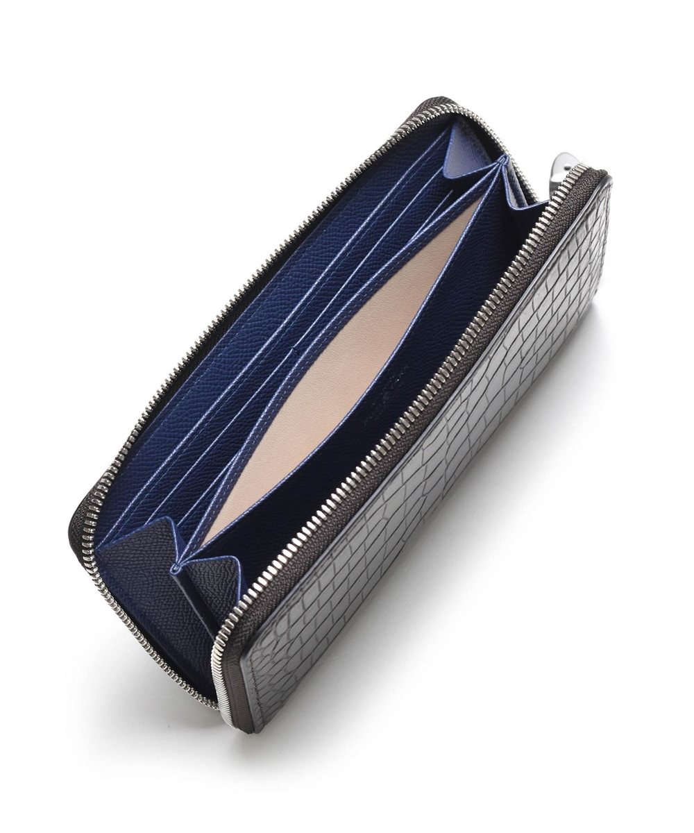 フジタカ シェルビー クロコダイル ラウンドファスナー長財布 純札 カード段12