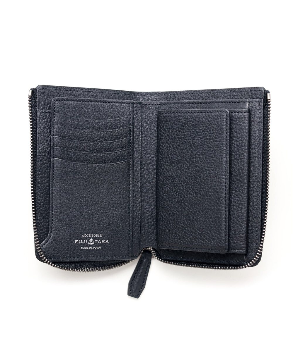 フジタカ エキストラソフト L字ファスナー セミ長財布 カード段5