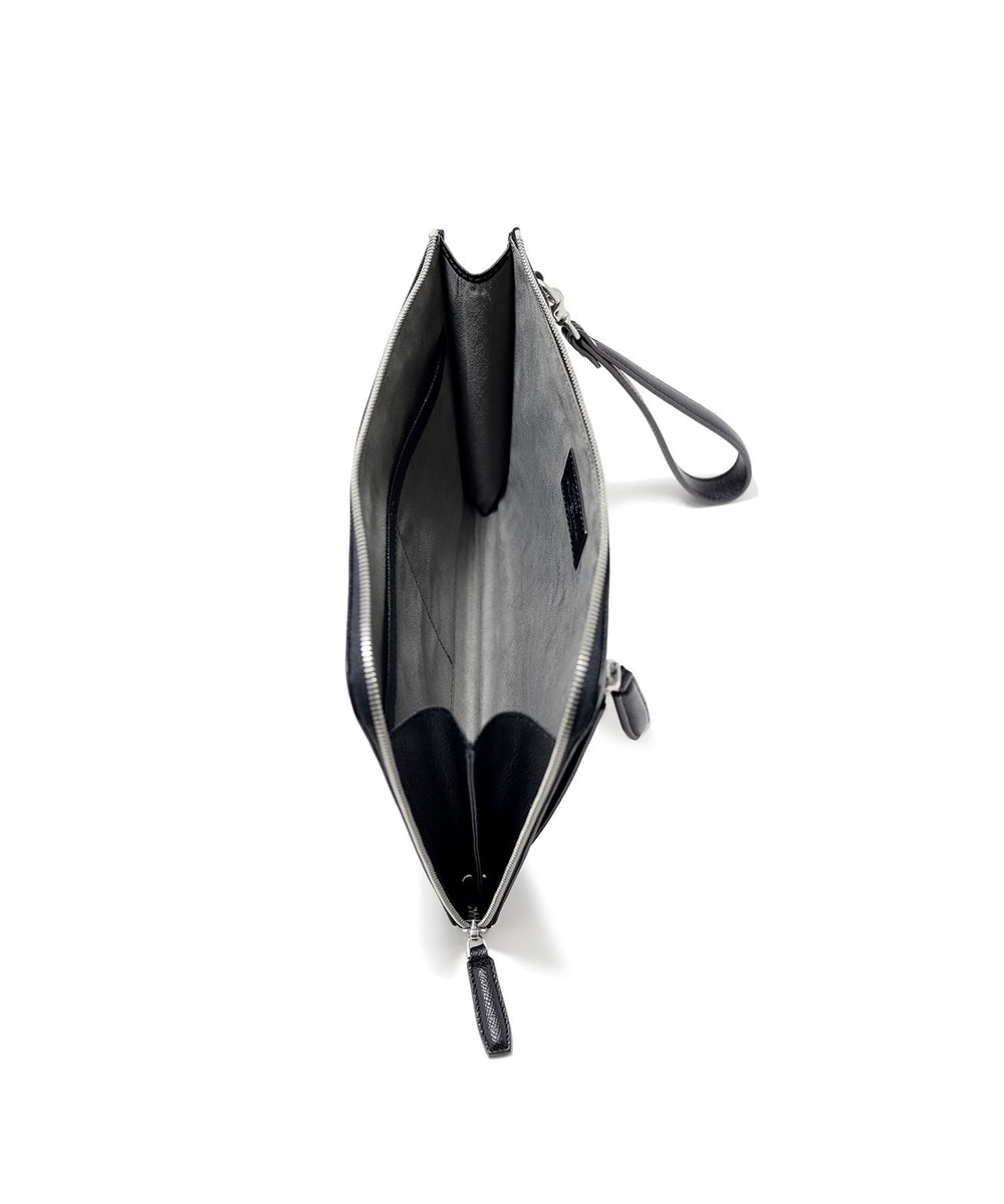 フジタカ ギャラリー ワープロラックスII  レザークラッチバッグ B5