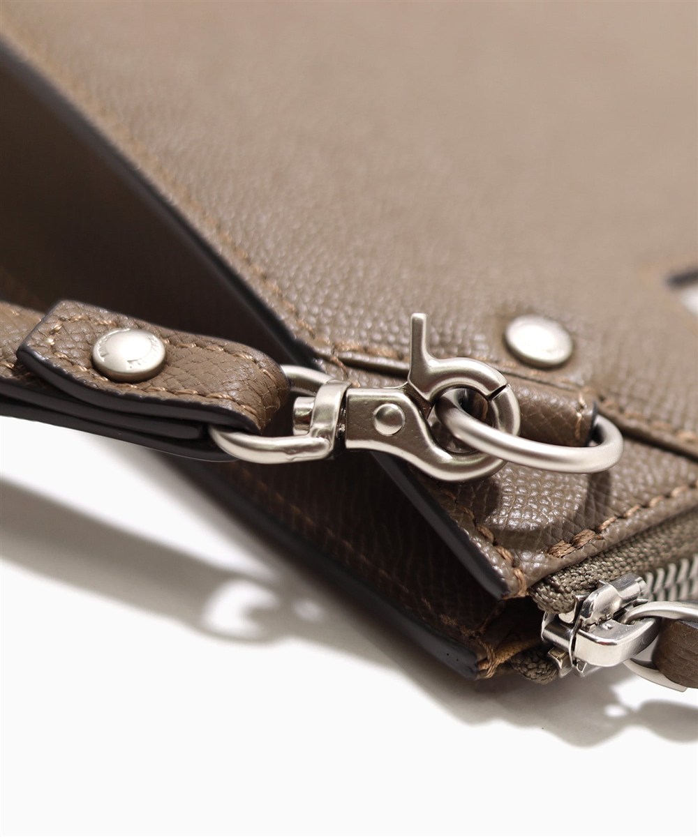 フジタカ ギャラリー ワープロラックスII  レザークラッチバッグ B5