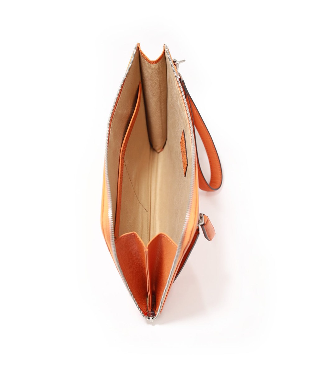 フジタカ ギャラリー ワープロラックスII  レザークラッチバッグ B5