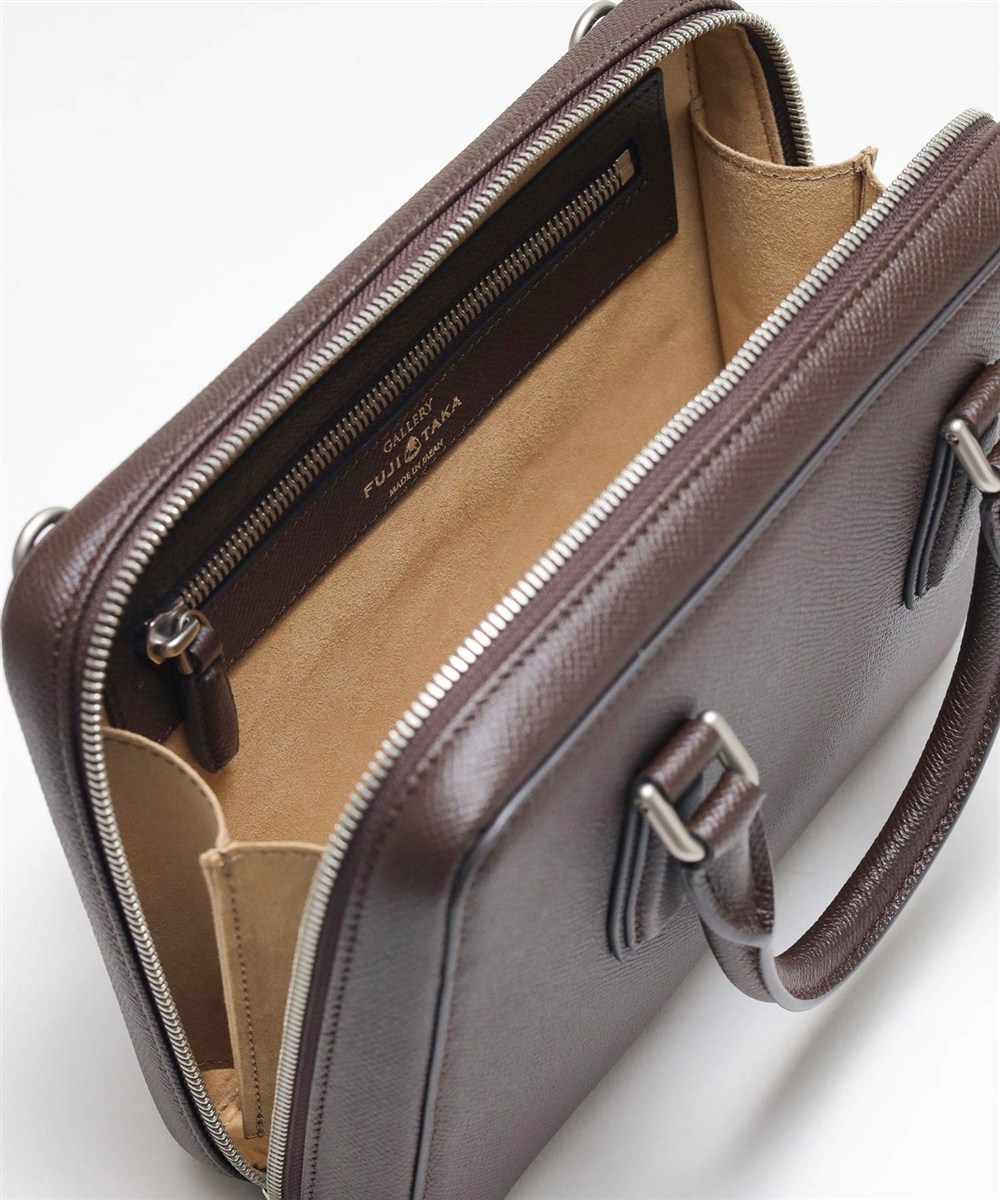 フジタカ ギャラリーワープロラックスII 名巧 レザーブリーフバッグ ミニ 2WAY