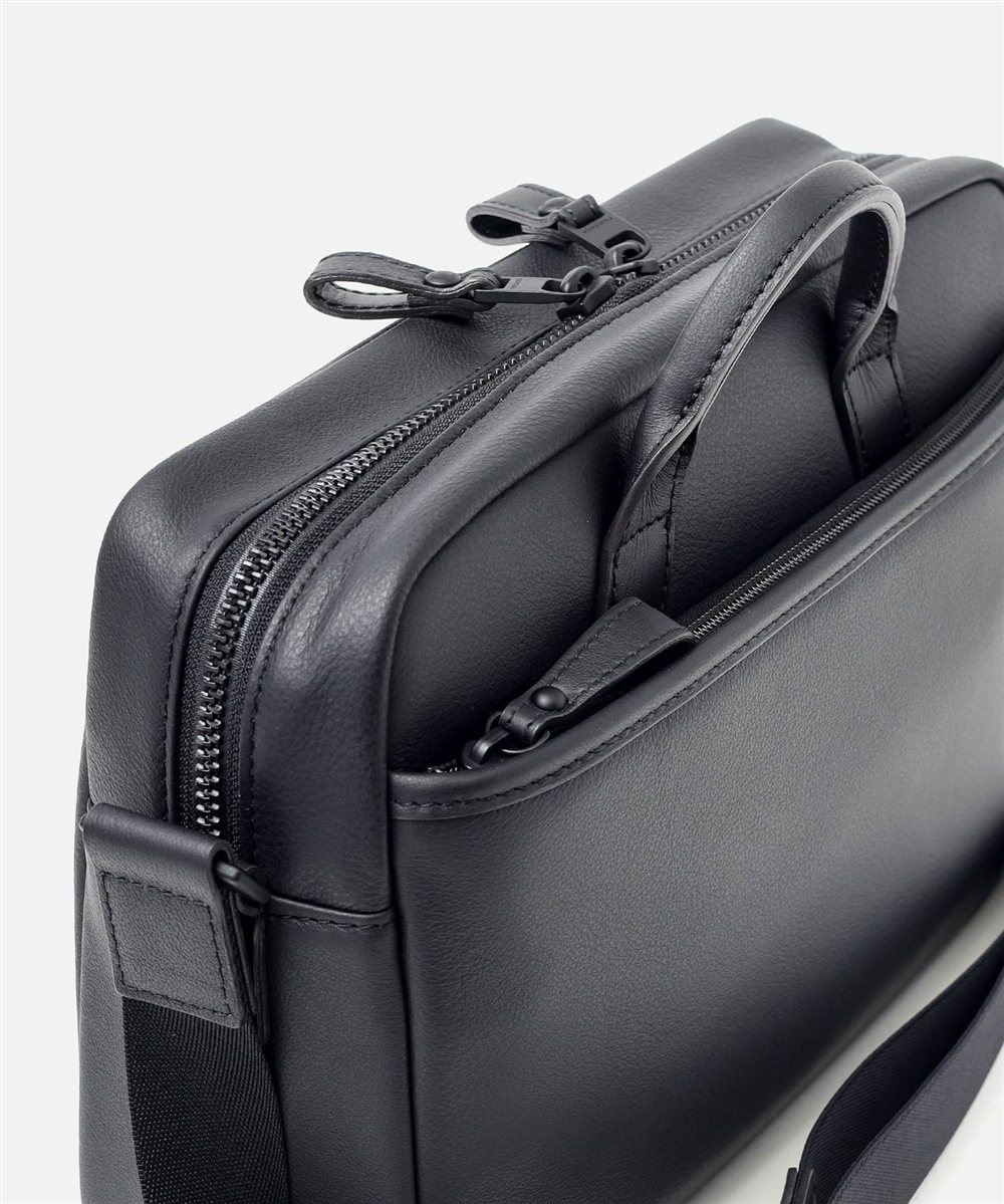 フジタカ ロカス ハンドル付きレザーショルダーバッグ B5