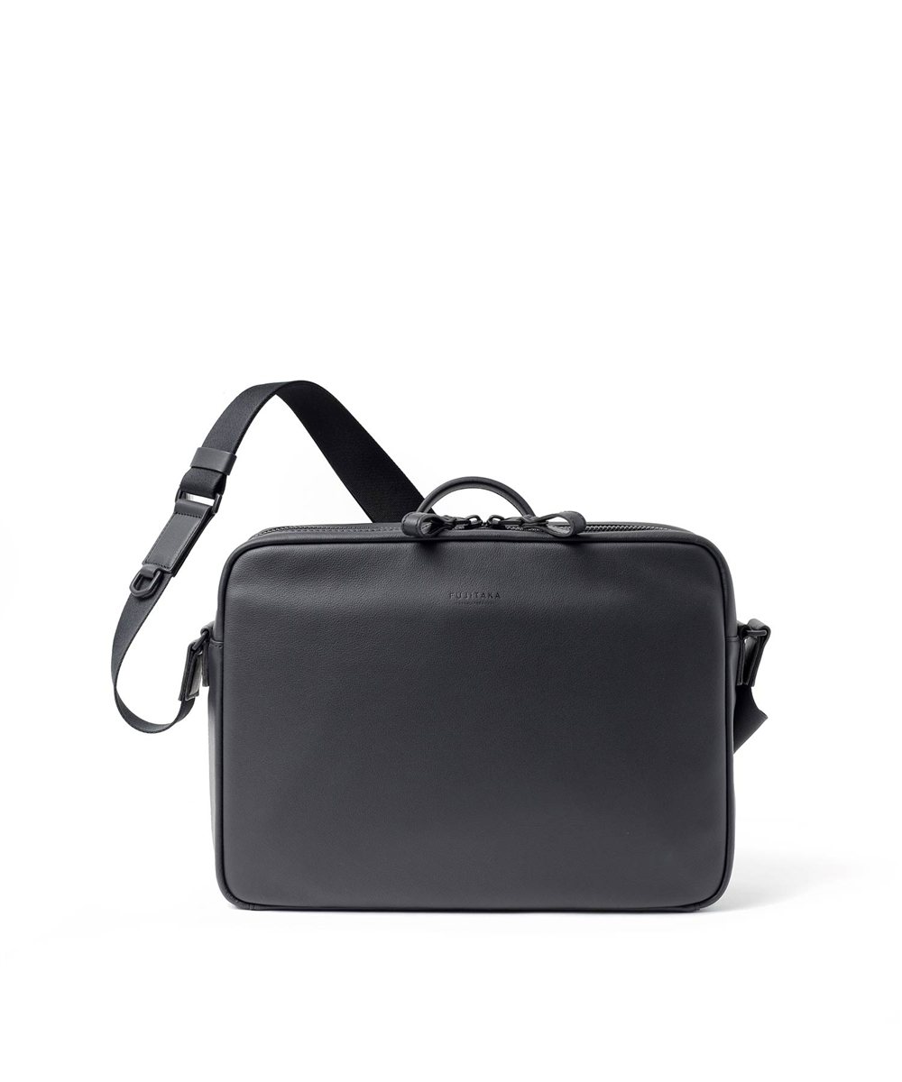 フジタカ ロカス ハンドル付きレザーショルダーバッグ A4