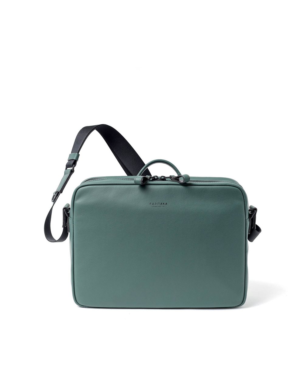 フジタカ ロカス ハンドル付きレザーショルダーバッグ A4