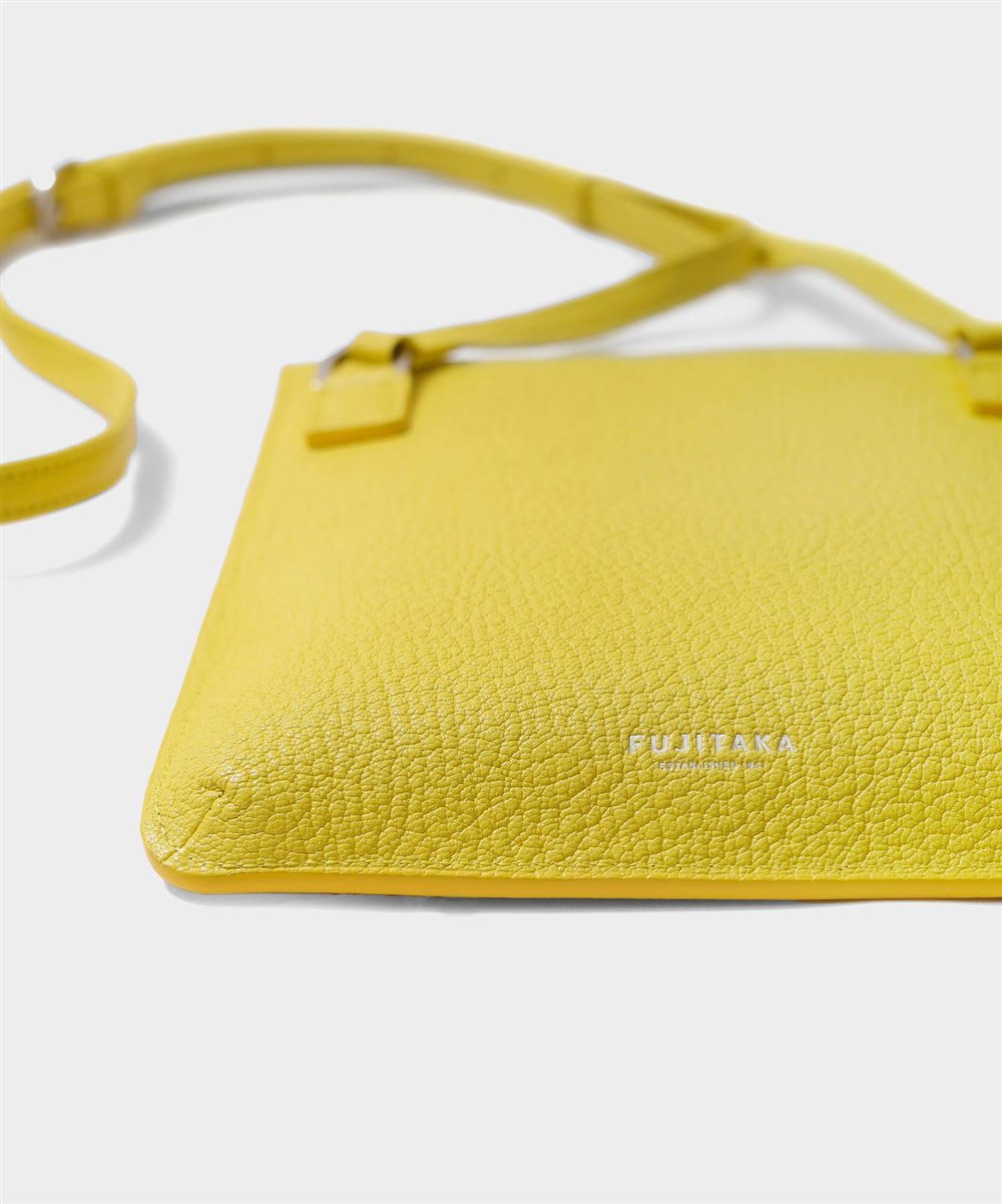 フジタカ シェーブル ゴートレザー スマホショルダーバッグ