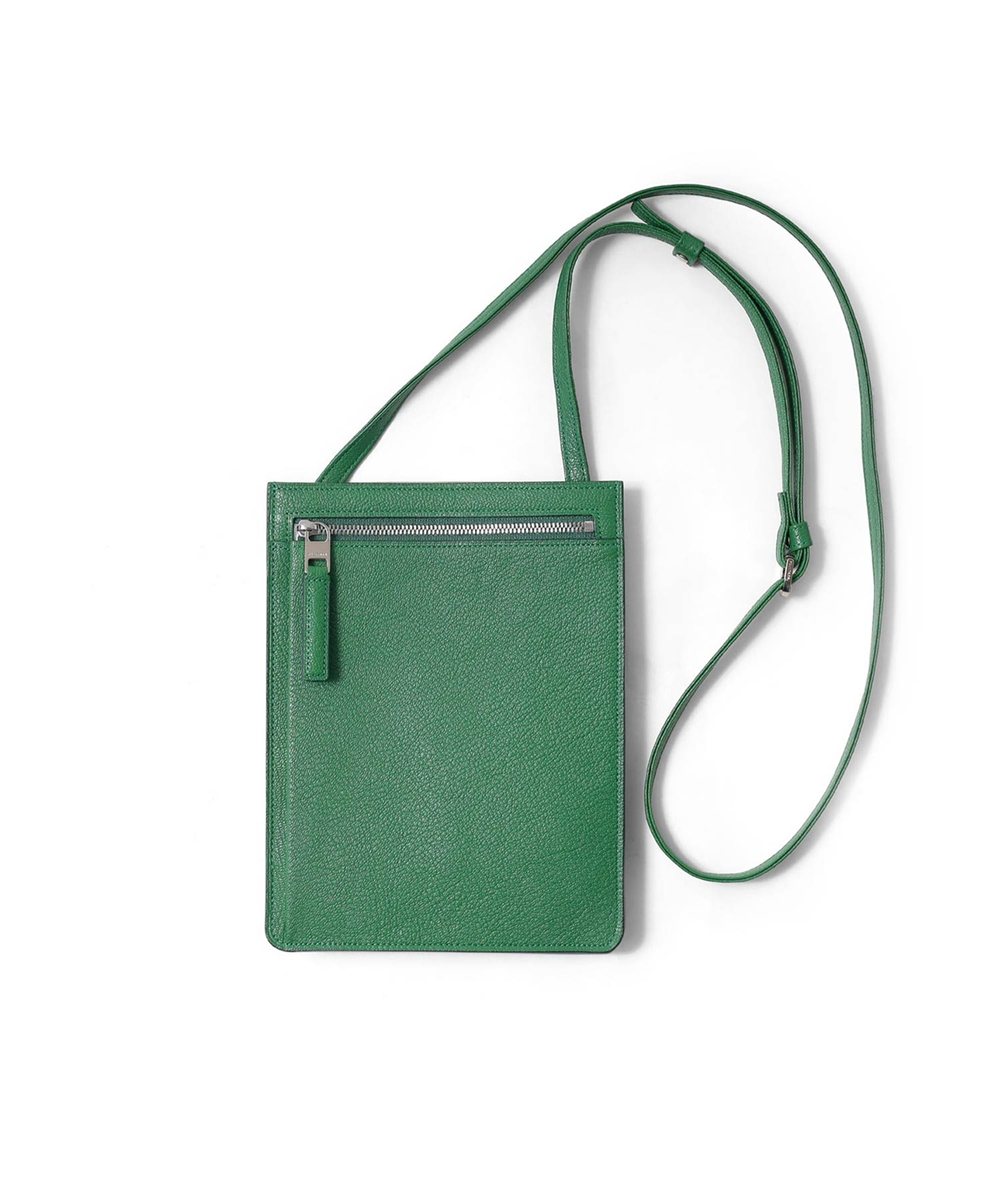 フジタカ シェーブル ゴートレザー スマホショルダーバッグ