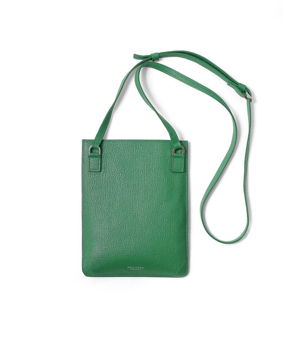 フジタカ シェーブル ゴートレザー スマホショルダーバッグ