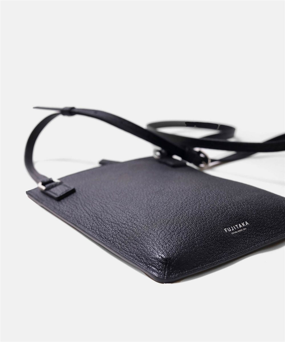 フジタカ シェーブル ゴートレザー スマホショルダーバッグ