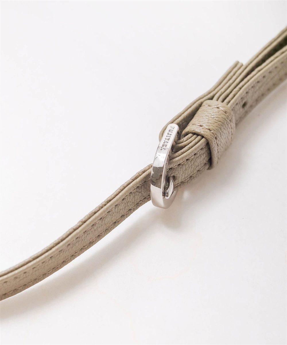 フジタカ シェーブル ゴートレザー スマホショルダーバッグ