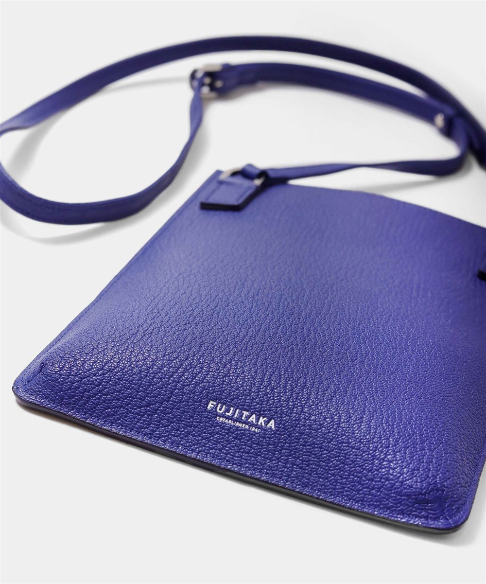 フジタカ シェーブル ゴートレザー スマホショルダーバッグ