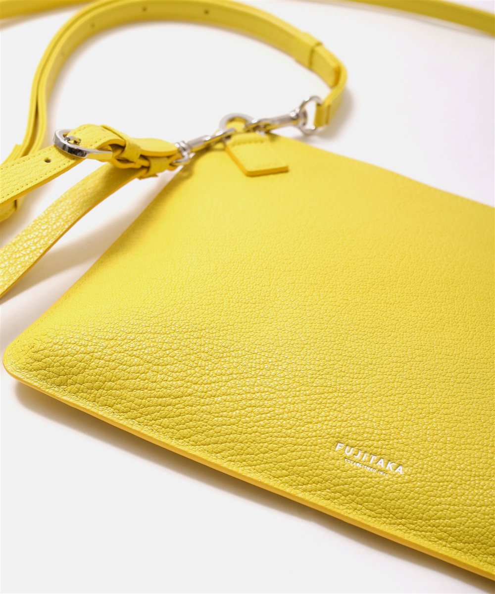 フジタカ シェーブル ゴートレザー クラッチショルダーバッグ